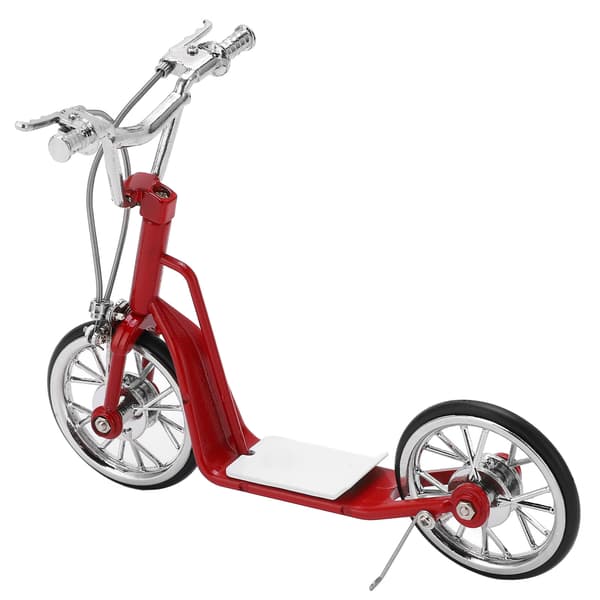 Rød Modell Scooter 1:10 Skala Solid Legering Utsøkte Farger Høy Simulering Iøynefallende Støpt Scooter for Bordbil