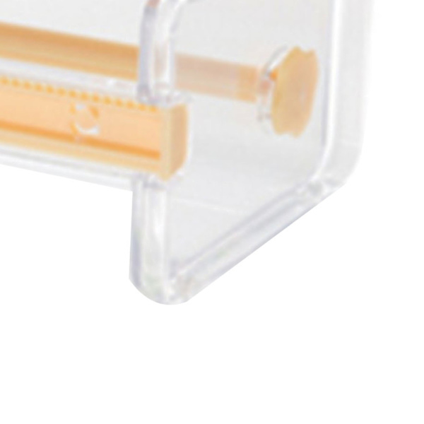 Washi Tape Dispenser Cutter Transparent 2 tandade stänger ABS Plast Stapelbar tejphållare Dispenser för förvaring Gul