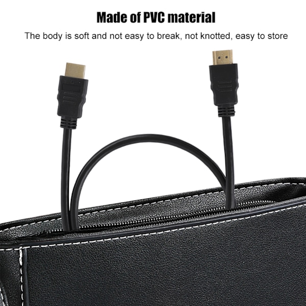 Guldbelagt Ultra HD 4K HDMI-kabel til stationære computere, digitale tv'er, routere, bærbare computere (0,5 m)