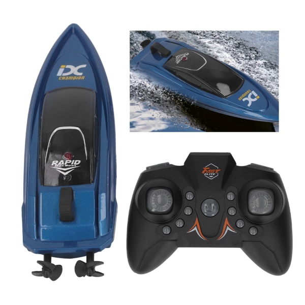 Højhastigheds vandtæt mini USB fjernbetjeningsbåd - blå Blue