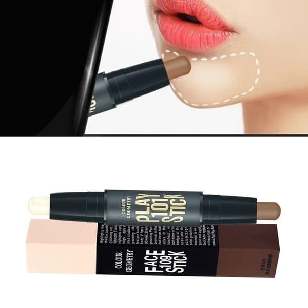 Highlighter Stick Dobbeltendet Vandtæt Brightener Highlighter Makeup Contouring Stick Type 2