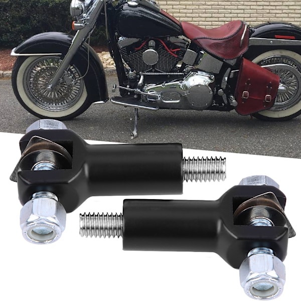 1 par passasjerfotstøtter støttefeste Clevis-sett for Softail 2000-2006 svart