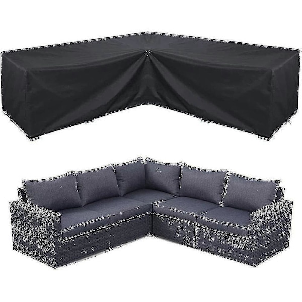 Kulmasohvan Suojus Vedenpitävä Puutarhakalustesarjan Suojus Ulkokalusteiden Kulmasohvan Suojus CNSZ 320*320*80cm