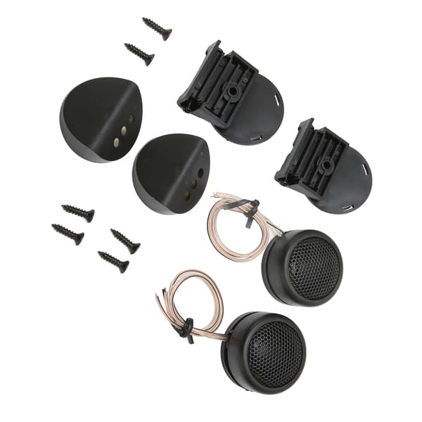2 STK 380W Mini Dome Diskanthøjttaler Rund Sort Bilhøjttaler Klæbende Indbygget Universal Modifikation