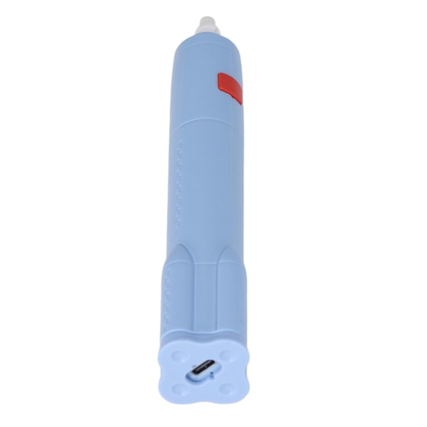 Elektrisk viskelæder med lav støj, genopladelig, 2 udskiftelige refills, 2,7x16cm ABS TPR elektrisk blyantsviskelæder til studie, blå