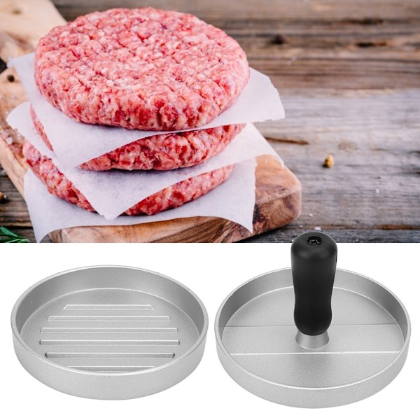Hamburgerpress Köttform Manuell Tryck Köttpaj Burgermaskin DIY Kökstillbehör
