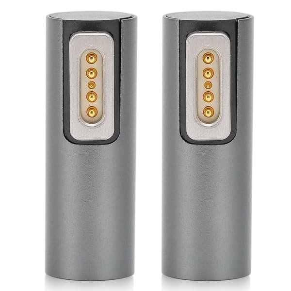 2 STK DC Hun til Magsafe 1 Adapter Maksimal Understøttelse 5A 18,5-20V Strøm PD Opladning Magnetisk L-Tip Adapter med Indikator