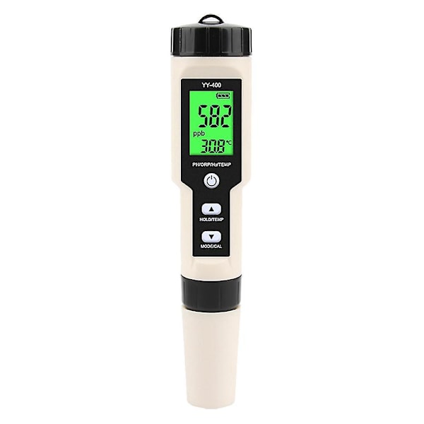 4 I 1 Yy-400 Ph/orp/h2&tem Måler Digital Hydrogen Ion Koncentrationstester Kompatibel Akvarium, Swimmingpool, Baggrundslys-B10
