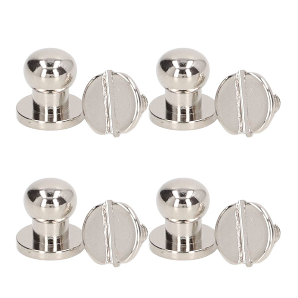 200 set koppar nitar 7 mm 5 mm DIY flera specifikationer lätta blanka nitar fästelement för bälten silver