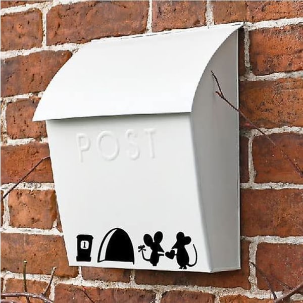 Vægstickers sød sjov rotte Hul stue soveværelse ord vægsticker dekorativt maleri illustration fin udskæringssticker van tide Kreativ sticker