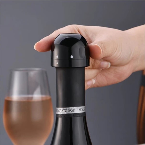 Champagne-/Vinprop - Vakuumstav - Sort Prop