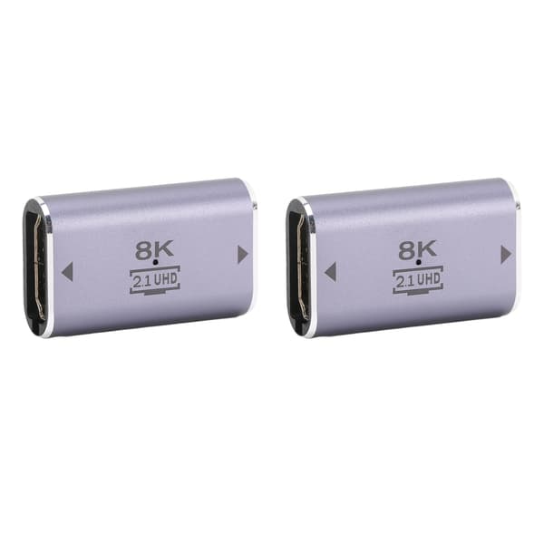 2 stk. HD Multimedia Interface hun-til-hun-koblingsadapter 3D 8K HD forlængeradapterstik til HDTV'er projektorer