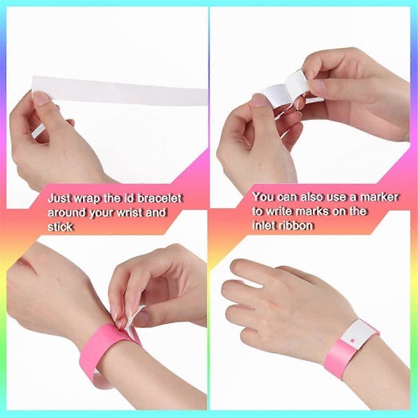 Armbånd for arrangementer farger - 700 stk neon armbånd vanntett
