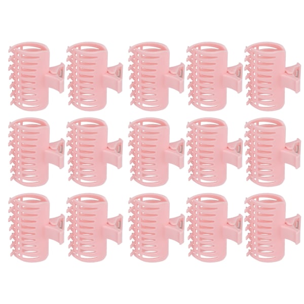 15 stk/sæt krølleclips hårrullefastgørelsesklemme Holdesektion Klo frisørværktøj Pink