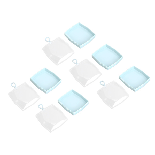 5 stk Powder Puff Opbevaringsboks Transparent Multi Purpose Holdbar Powder Puff Holder Etui til øreringe Halskæder