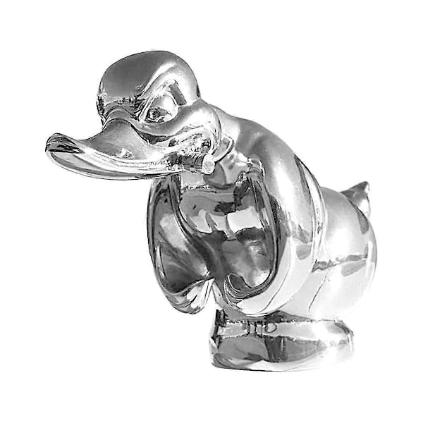3D Krom Angry Duck Kølerfigur, Death Proof Duck Sort Konvoj And Kølerfigur Sjov Front Hoo