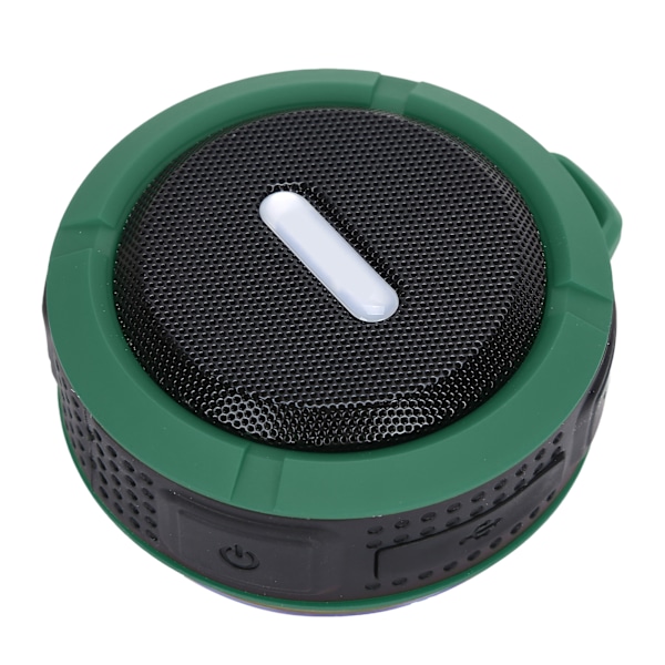C6 Bluetooth-kaiutin imukupilla ja karabiinihaalla, vedenpitävä minialakaiutin ulkoiluun, vihreä