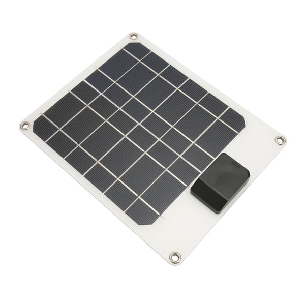 Mini Solar USB-panel 6W 5V IP67 Vattentät Monokristallin Säkerhetsskydd Kompakt Solcellsmodul för Backpacking Vandring Vit