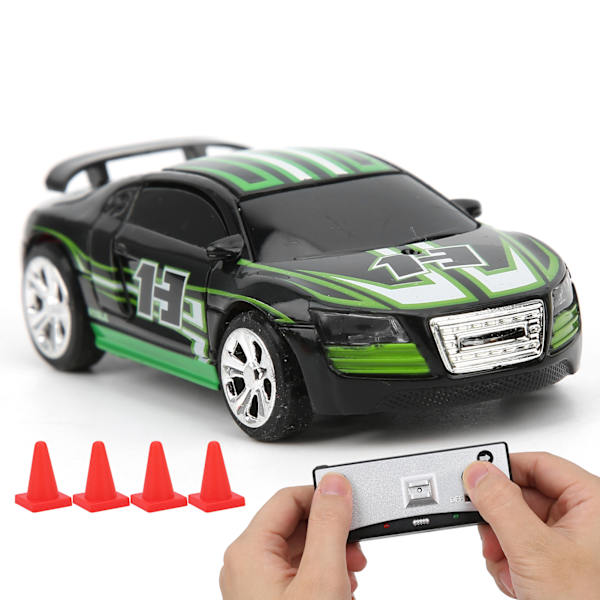 Mini RC Bil med Drikkedåse Strøm Inducering Firevejs Fjernbetjening APP Dobbelttilstand Legetøjsmodel (Sort)