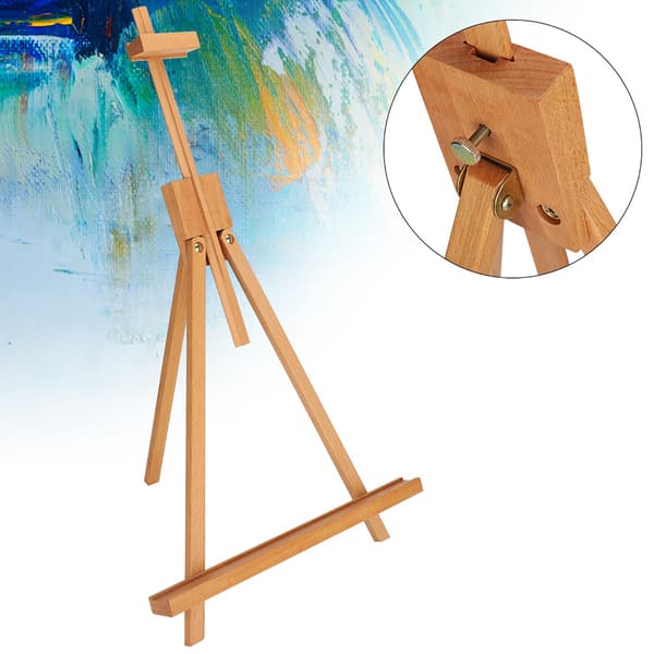 Miniature Træstaffeli Bøg HJ‑6 Stativ Desktop Reklame Display Oliemaleri