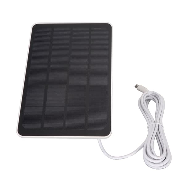Kamera solpanel IP65 vandtæt kameraoplader 5V 4W høj effektivitet til Micro USB C hvid