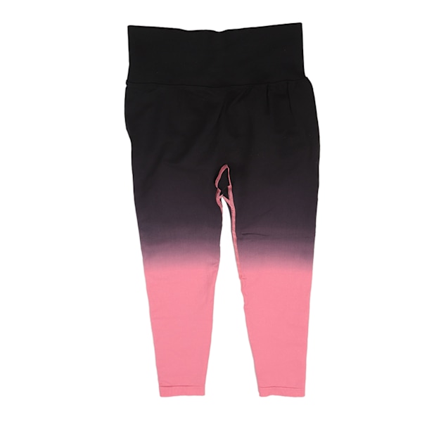 Butt Lifting Yoga Pants Snabbtorkande Högmidjade Yoga Leggings för Kvinnor Lady Gradient Svart Rosa