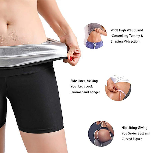 2 i 1 badstuebukser for kvinner for trening Vekttap slankebukser Treningstights badstue joggebukser