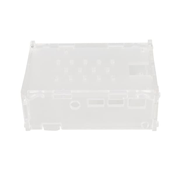 Akrylhus med 5V køleventilator, 3 køleplader, kamerabeslag monteringshul til Raspberry Pi 4B
