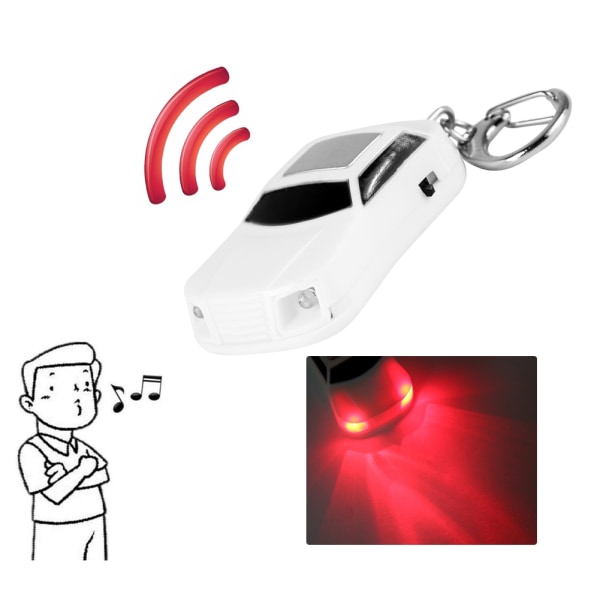 Car Shape LED Anti Lost Key Finder Find Locator Nøglering Whistle Beep Sound Control