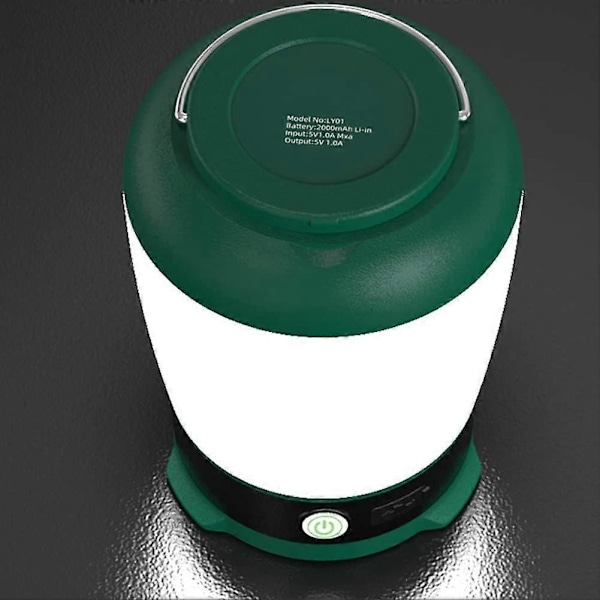 Campinglampa USB Utomhus Nödficklampa, Portabel LED-lampa Vattentät Tältlampa