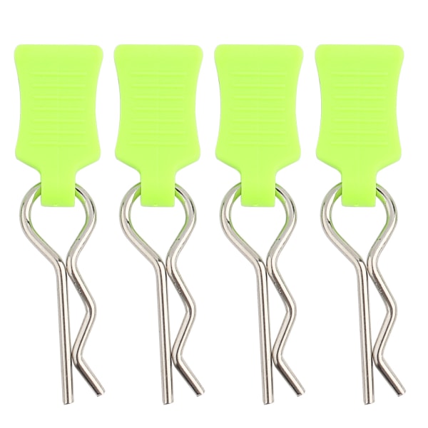 Body Shell Clip Pin Fixing Bracket Set Tillbehörsdel för 1/8 1/10 1/12 RC-bil (Gulgrön)