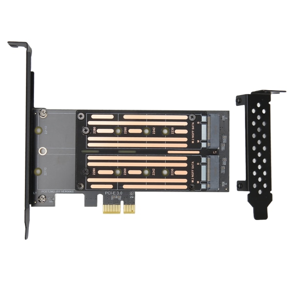 M.2 SATA SSD NGFF - PCIE -sovitin Jopa 6 Gbps NCQ MSI -tuettu Plug and Play -kaksois M.2 PCIE -sovitin pöytätietokoneen koteloon