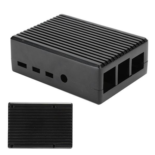 Aluminiumlegering Kabinet Metal Beskyttelsesboks Passiv Varmeafledning til Raspberry Pi 4BMetal Skal