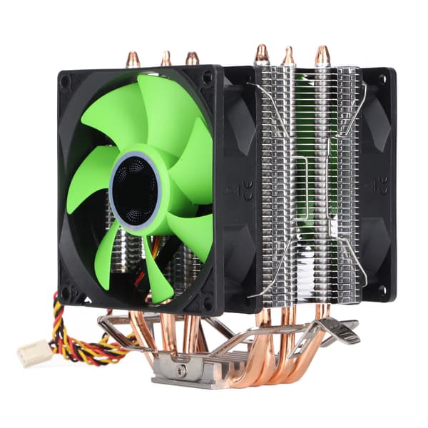 CPU-blæser 4 varmerør 90 mm 3-benet støjfri Plug and Play hurtig varmeafledning Computer CPU-køleblæsere Dobbelt blæser