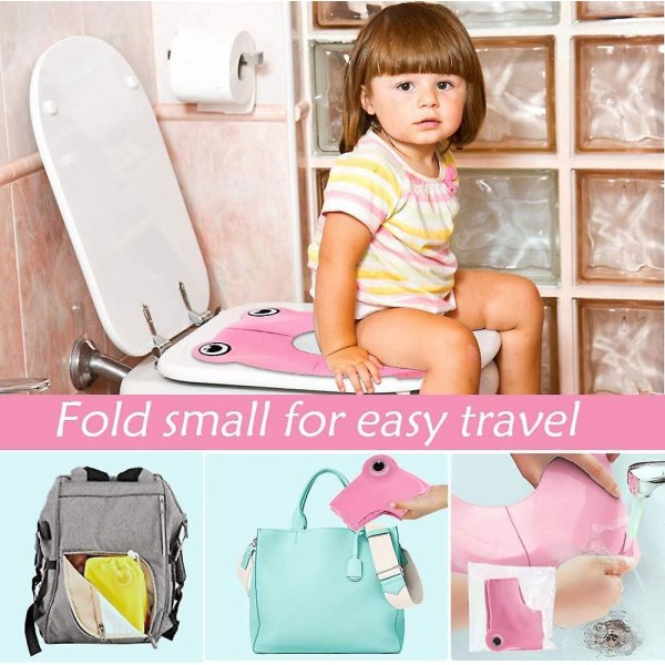 Bærbar foldbar babytoiletsædereduktion til rejser, let at bære børne-/spædbarns trænersæde