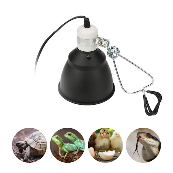 Reptillampe Klemme Lampe Armatur Stativ Pæreholder til Solbadning