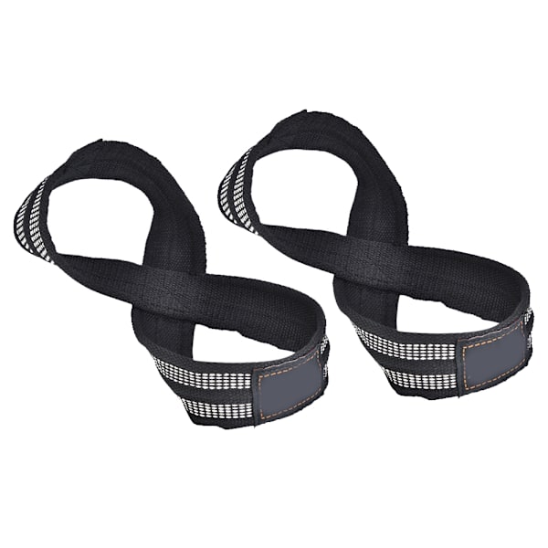 1 par Figur 8 Viktlyftsremmar Dödlyft handledsrem för pull-ups Horisontell stång Styrkelyft Gym Fitness Bodybuilding Utrustning(M)