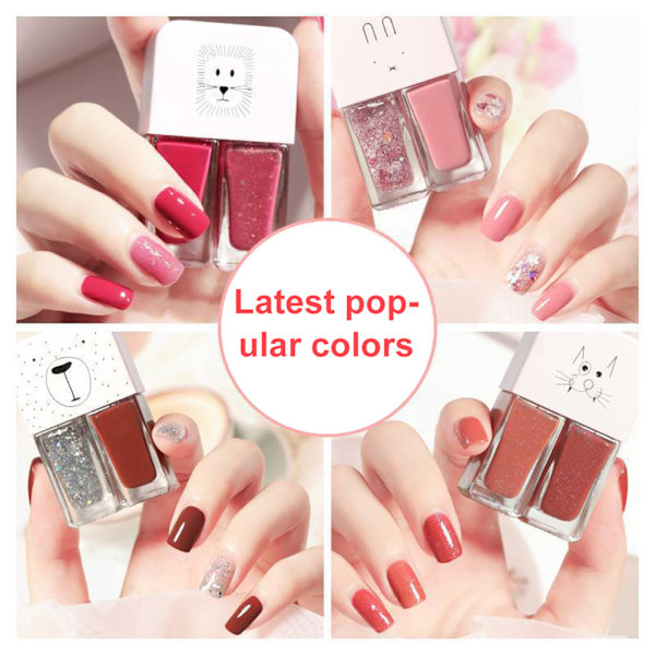 Giftset med 2 nagellack i matt sammetsfinish