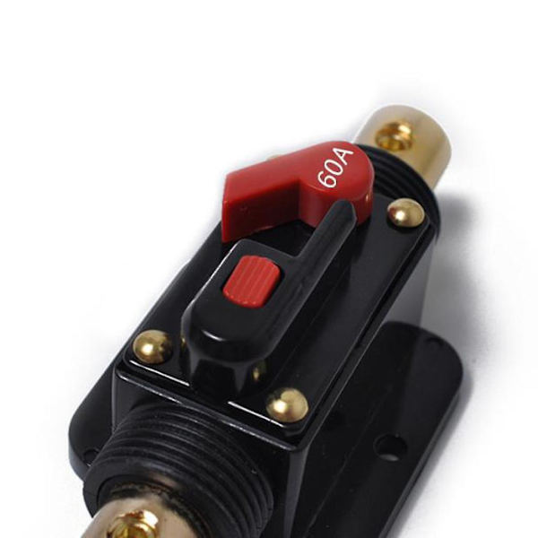 2 x 12V Bil Audio AGU Sikringsholder 4-8 AWG Inline Strømafbryder Beskyttelse 60A--