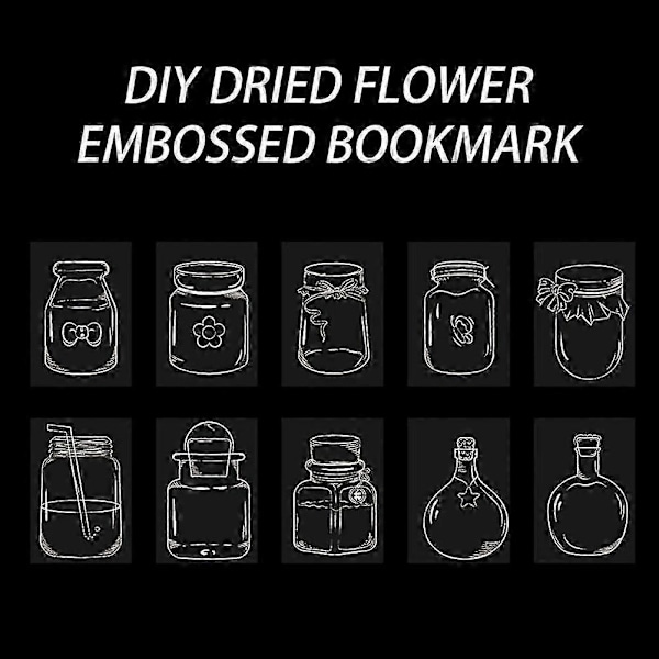 Transparent Pressede Blomster Bogmærke Sæt - DIY Tørrede Blomster Bogmærker, Herbarium Side Clips Kunst Håndværk Gave til Bogelskere 8x10cm 80stk