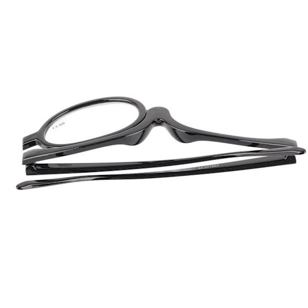 Forstørrelsesglas Makeup-briller Moderigtigt fleksibelt flip-down-objektiv Kosmetiske læsebriller med etui +3,00