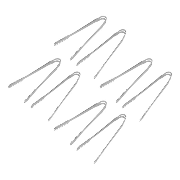 10 stk. istang i rustfrit stål, nemme at rengøre, stærkt greb, alsidige til fester, køkken, grill, BBQ, bar, 13 cm / 5,1 tommer