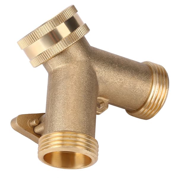 3/4 tommer messing 2-veis ventil splitter slangekran koblinger for hagevanning