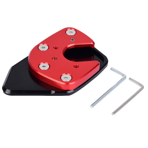 Motorcycle Anti slip Side Stand Kickstand Extension Pad Enlarge for Honda NC750X 17-19 Red