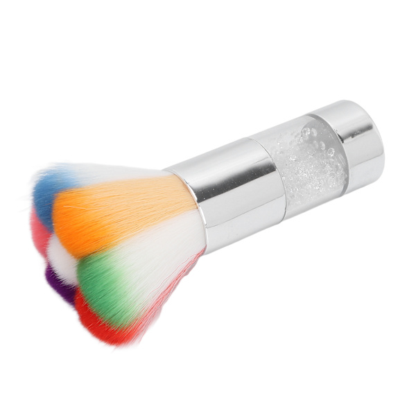 Meikkisivellin Muodikkaat strassit upotekoristeinen Loose Powder Foundation Brush Nail Art Pölynpoistoaine Hopea