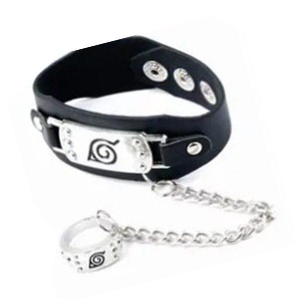 PU Læder Ring Armbånd Anime Rustfrit Stål Cosplay Armbånd Ring til Dating Jul