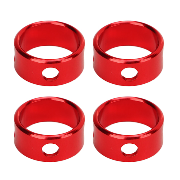 10 stk runde teltvindtau-spenner i aluminiumlegering, justerbar, sklisikker, for utendørs camping og fotturer, rød