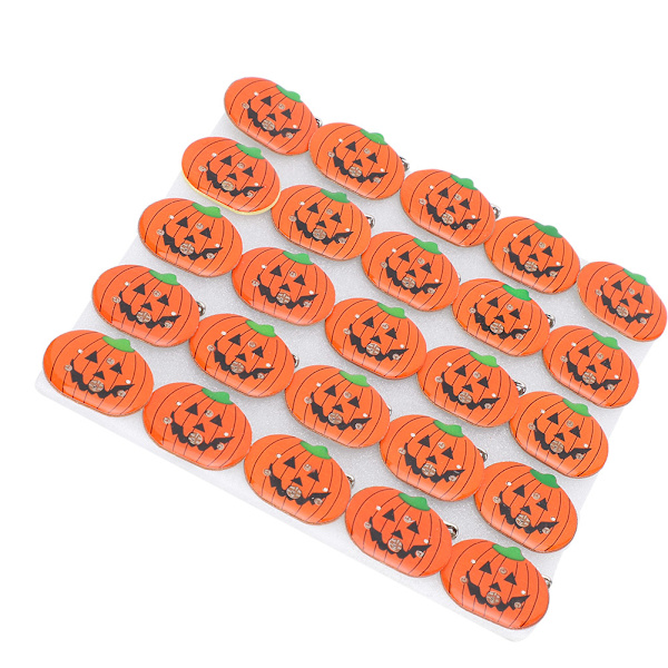 25 kpl Halloween-kurpitsan muotoinen valaiseva rintaneulafestivaalinäyttely rintaneula DIY-asu koristelu