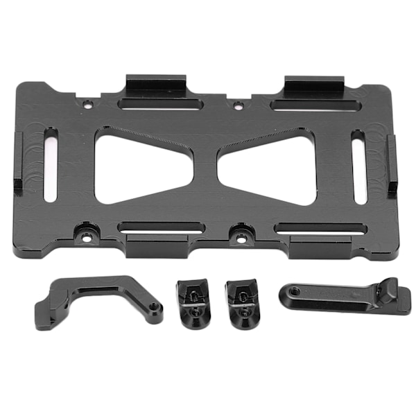 RC-batterifäste i aluminiumlegering, RC-batterifästeplatta för Axial SCX24 AXI90081 AXI00001 AXI00002 1/24 RC-bil, svart