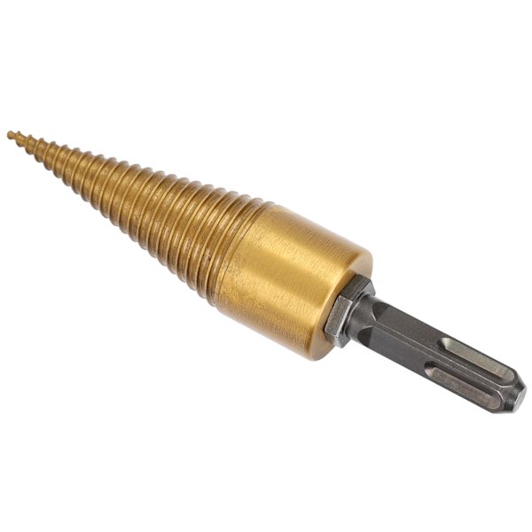 Twist Firewood Splitter Wood Cone Punch Drill Bit Square Shank TiPlating Split Tool 32mm S